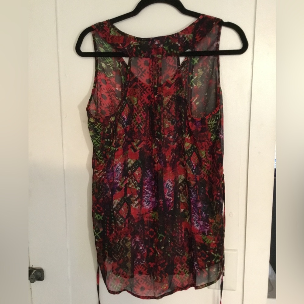 Red sheer tunic - Picture 2 of 4